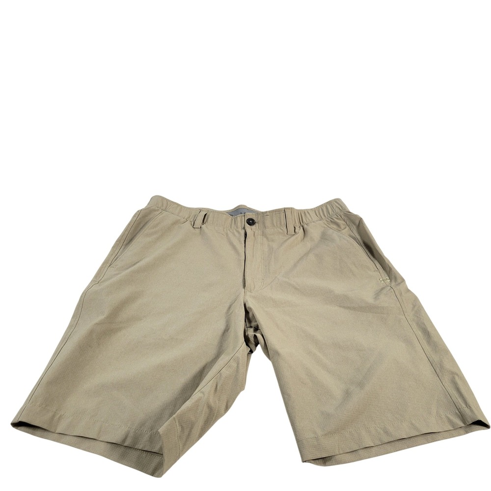 Under Armour Men's‎ Loose HeatGear Loose Fit Tan Chino Shorts Size 36